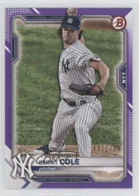 2021 Bowman Purple Border 191/250 Gerrit Cole #65 8d4