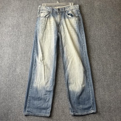 Ecko Unltd Jeans 30x32 Light Wash Relaxed Wide Leg Baggy Denim Faded Y2K 2000s