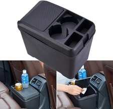 Car Trash Can Bin Waste Container Multi-Function Storage Box Can, Black