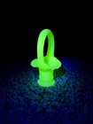 Fenton Exclusive Mini Glossy Custard Uranium Glass Basket Rare 4” Tall #037