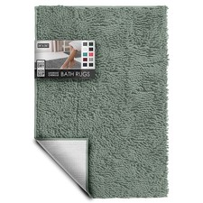 Hearth Harbor Bathroom Rugs, Chenille Bath 2' x 3' Rectangular , Ice Green