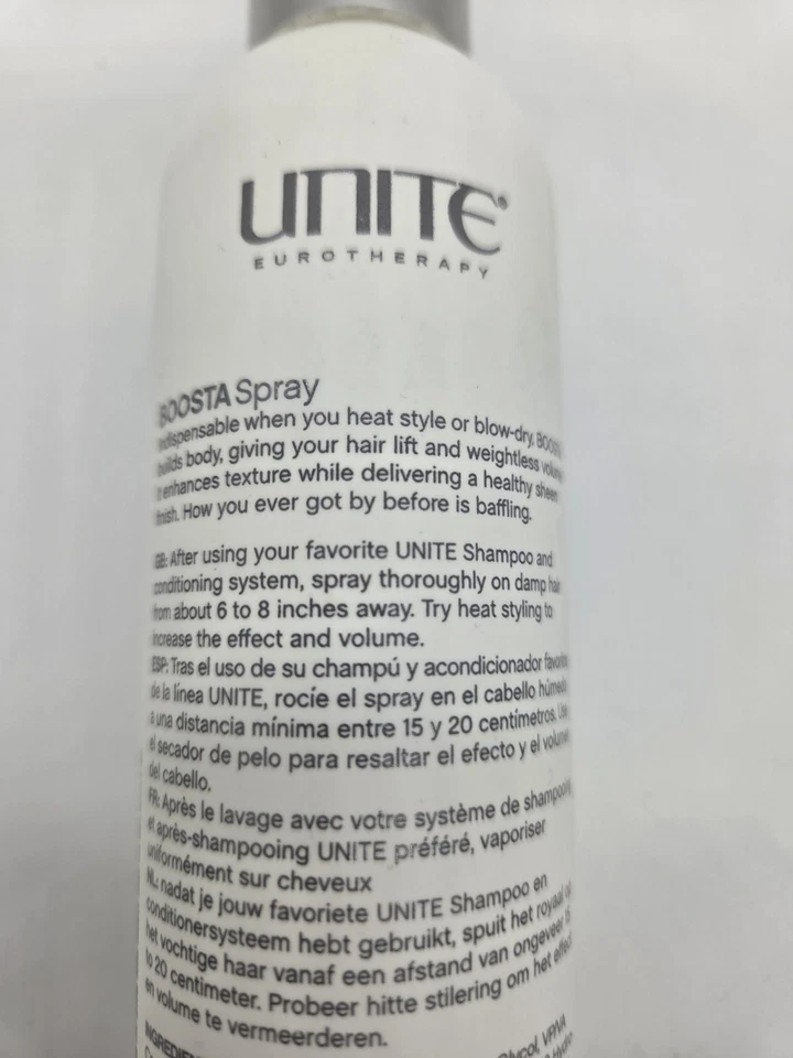 Unite BOOSTA 8 fl oz spray voluminizador construye cuerpo y volumen sin peso Foto 4 de 4