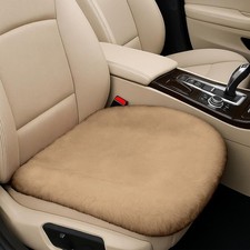 Sheepskin Car Seat Cushion, Soft Faux Fur Auto Seat Cover, Breathable Comfort Se