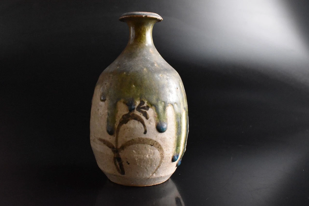 陶瓷绿色1900-1940 年日本花瓶| eBay