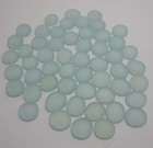 Glass Pebbles Frosted Aqua Gems Mosaic Tiles Marbles Vase Filler 10 oz