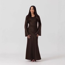 Ramadan Long Dress Muslim Women Jalabiya Turkey Robe Kaftan Abaya Solid Color