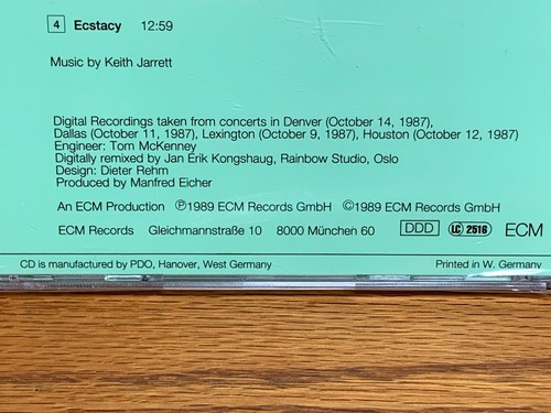 Keith Jarrett Trio Changeless Gary Peacock, Jack Dejohnette 1989 ECM CD (Sealed) - Picture 3 of 3