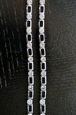 Decorative Adjustable Fashion Bra Straps-Clear Rhinestone with Square Link