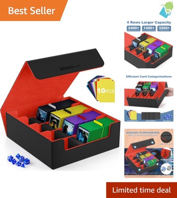 Stylish 4-Row Storage Box for Trading Cards - Gift for Collectors & Gamers