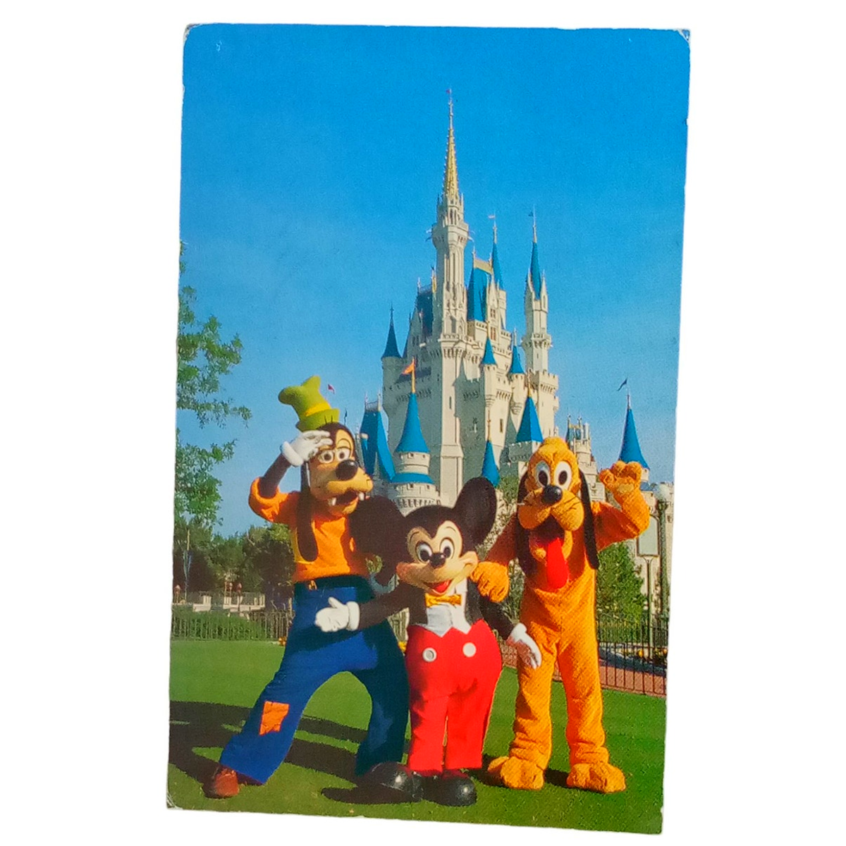 Mickey Mouse, Pluto, Goofy at Walt Disney World 1983, 3.5 x 5.5