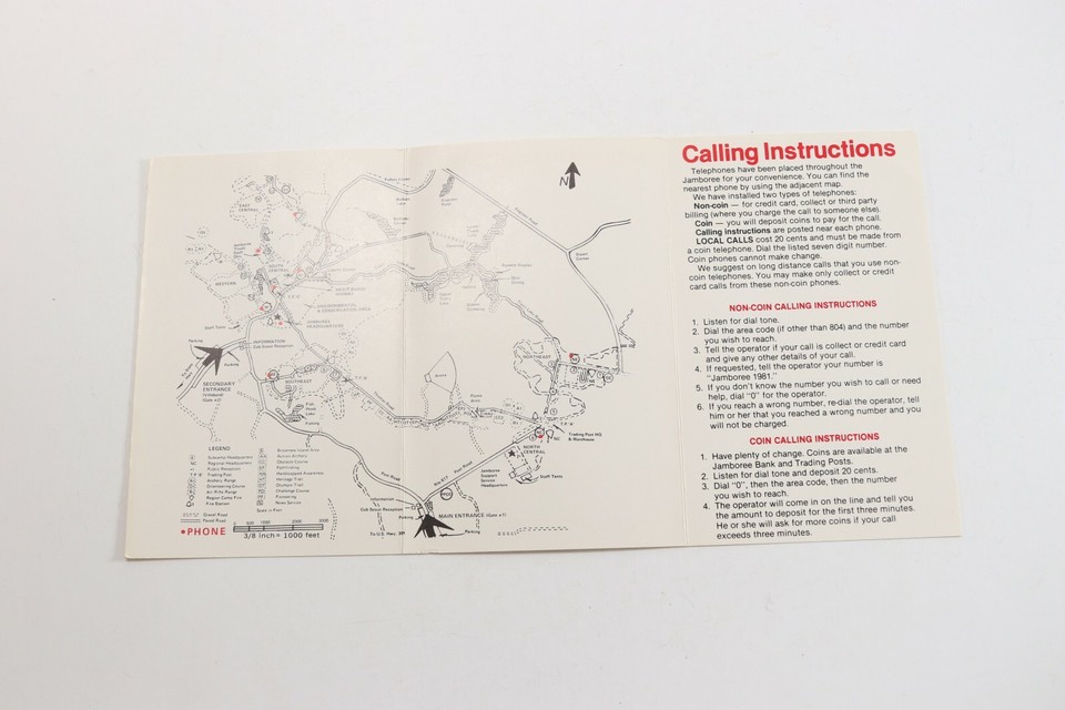 Vintage 1981 National Scout Jamboree Virginia Telephone Boy Scout of