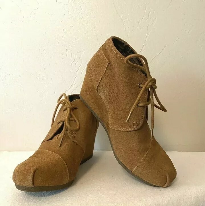 Bobs Skechers High Notes Memory Foam Women's Ankle Boots Tan Suede