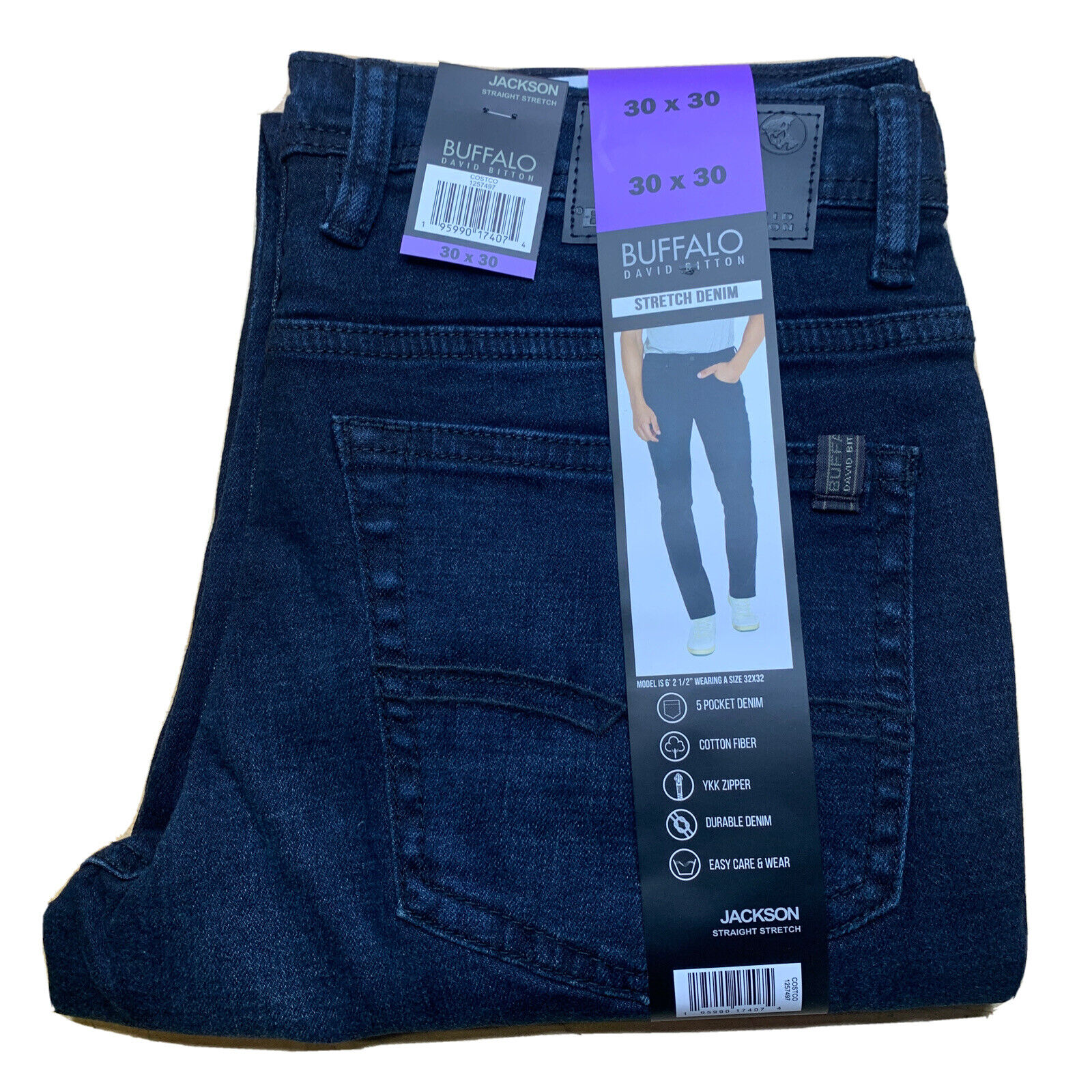 Buffalo David Bitton Men's Jackson-X Straight Fit Stretch Jeans