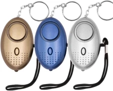 Safe Sound Personal Alarm, 3 Pack 145DB Personal Security Alarm Keychain with LE