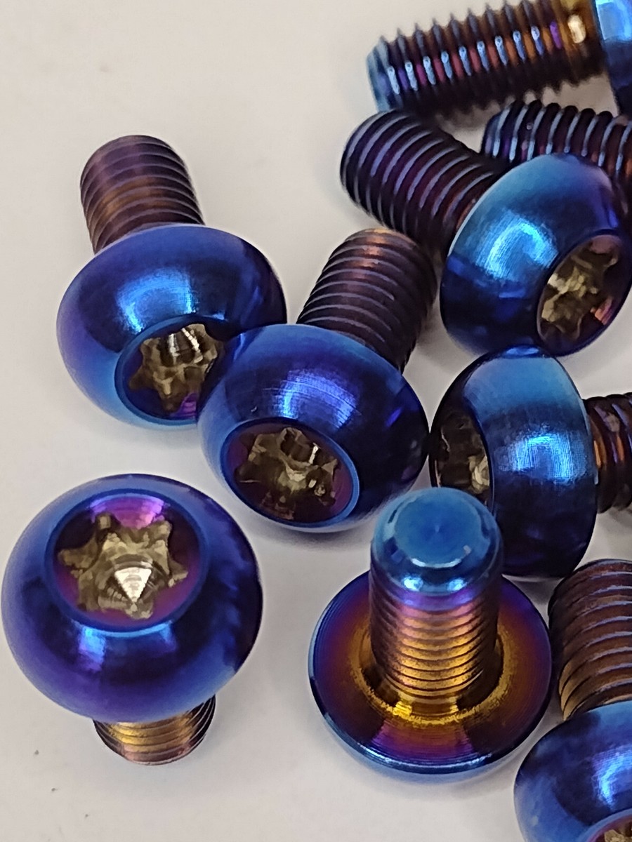 OnEdgeBrakesUSA Titanium Disc Brake Rotor Bolts M5x10mm Burning - Main Image