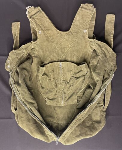Vintage SNUGLI Baby Carrier Sling Backpack 70’s Green Corduroy Cotton, Sheri-Lou - Picture 3 of 7