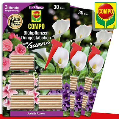 COMPO 3 Pack  30 Stck Blhpflanzen Dngestbchen mit Guano | Auch fr  Azaleen | eBay