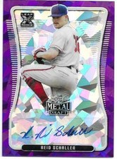 2020 Leaf Metal Draft Baseball REID SCHALLER Rookie Purple Autograph 9/10