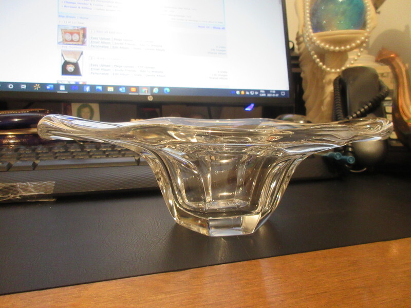 25 vintage Val St-Lambert clear glass crystal vase art glass