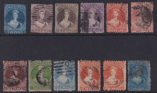 Neuseeland. Frühe Exemplare. 1d bis 1/-. Gemischter Zustand.