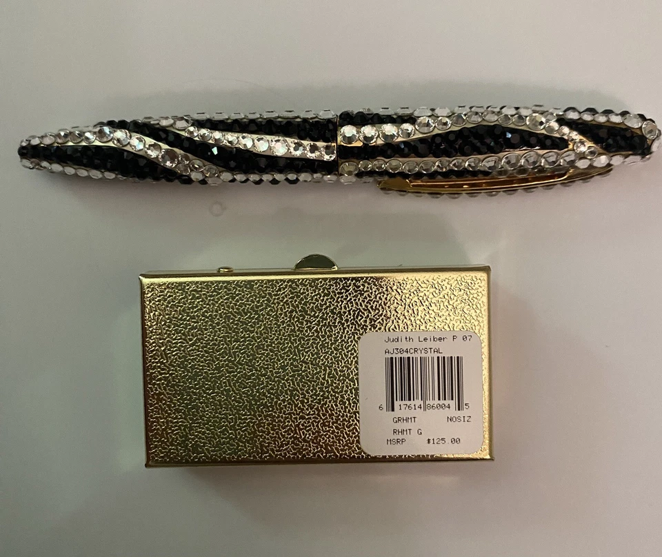 Judith Leiber Negro Transparente Cristal Swarovski Cebra Juego De 3 Nuevo Con Etiquetas Foto 4 de 4