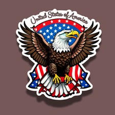 United States of America Patriotic Eagle United States 3" Vinyl Sticker