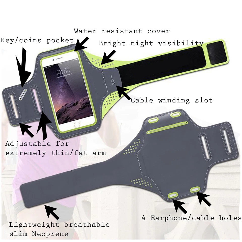 Running Armband Arm Band Phone Holder for Samsung Galaxy S24 S24+ Plus Ultra - image 2 of 4