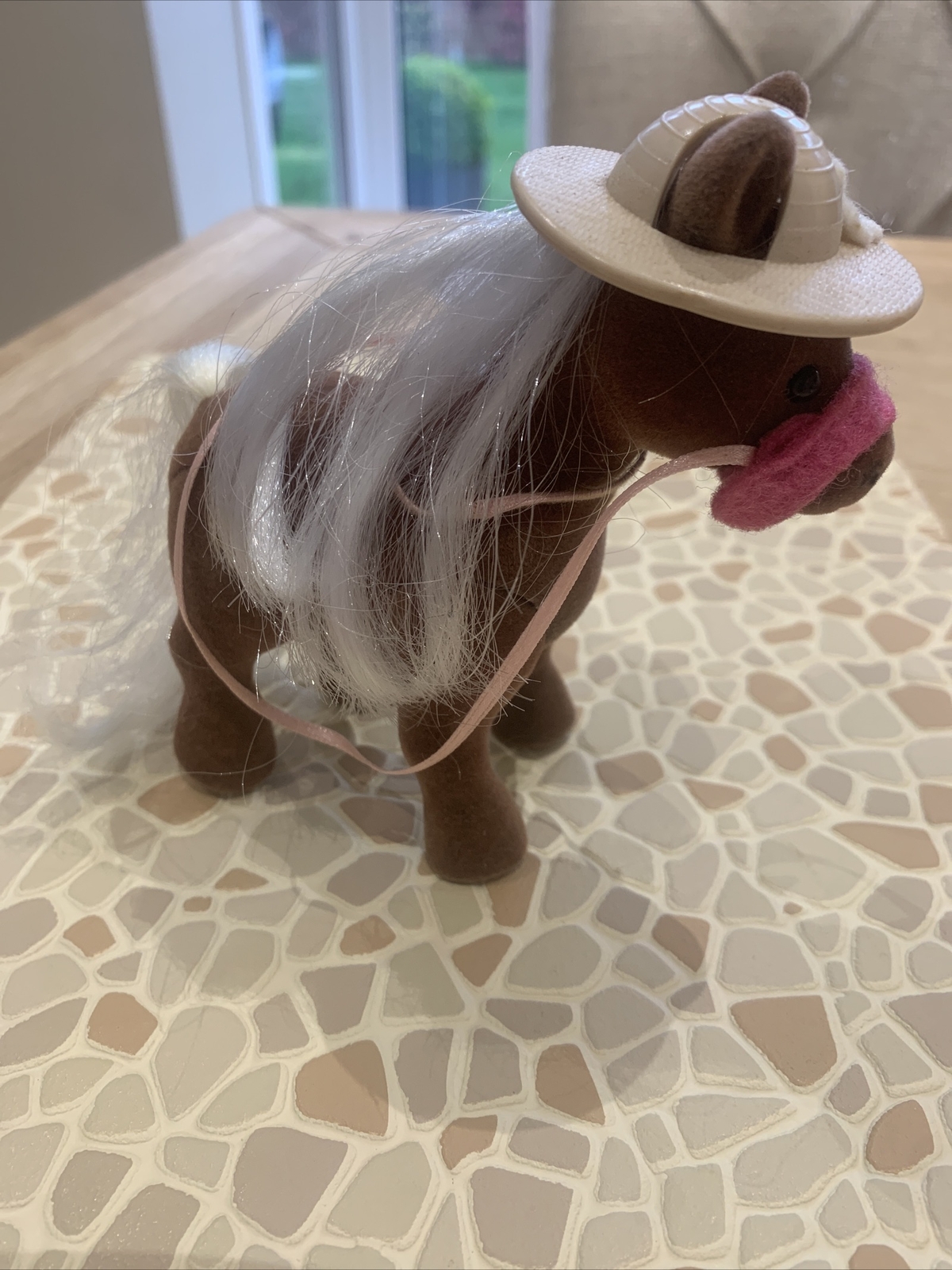 sylvanian family calico creature bellissimo cappello vintage marrone castagno pony