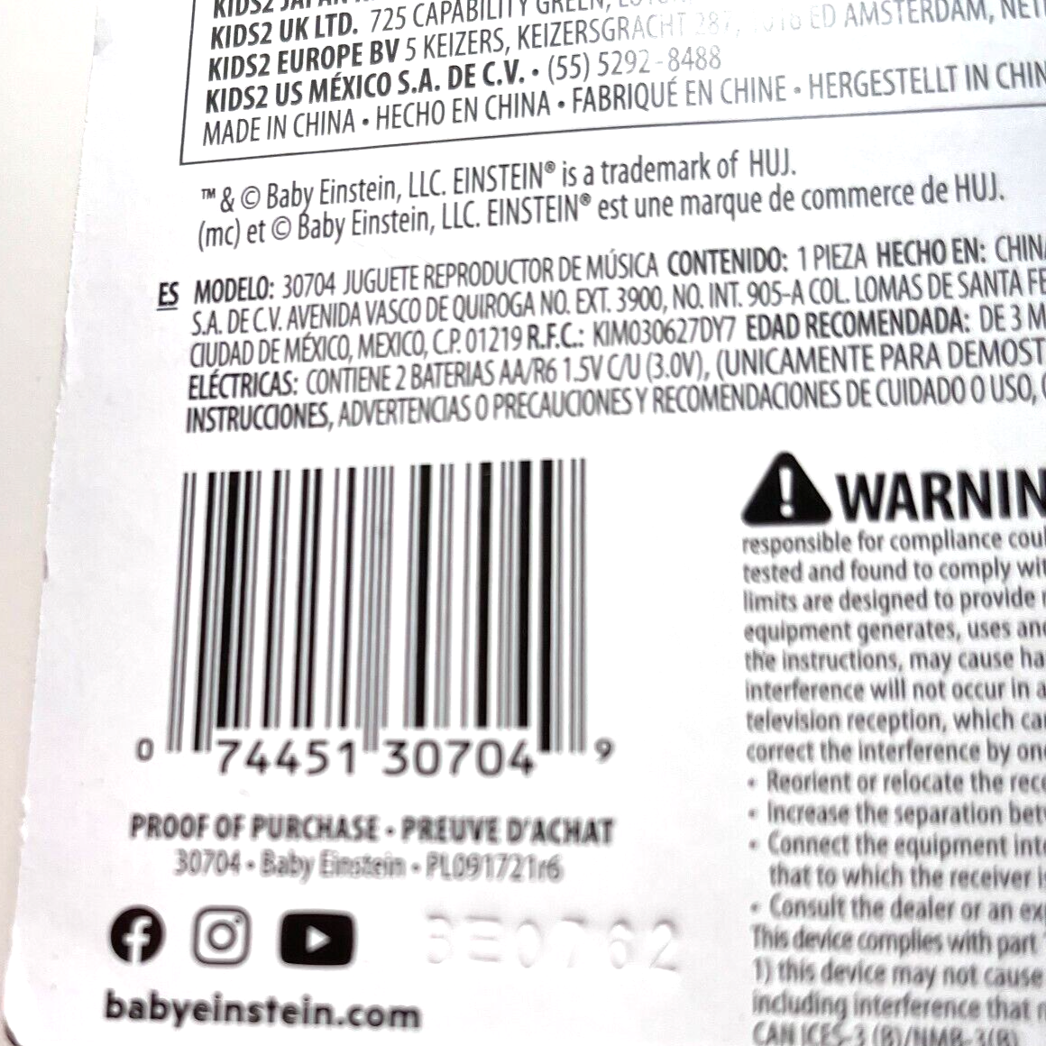 Baby Einstein Radio Music Box Interactive Take Along Tunes Ages 3