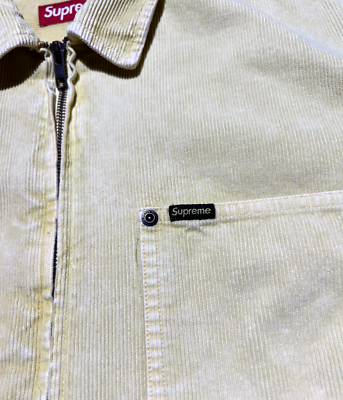 Supreme Washed Corduroy Zip Up Shirt SS24 Yellow Size Large | eBay
