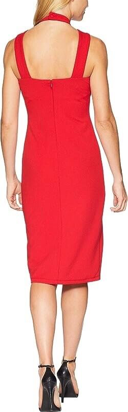 Bebe Bodycon Halter Women's Dress Red : 12