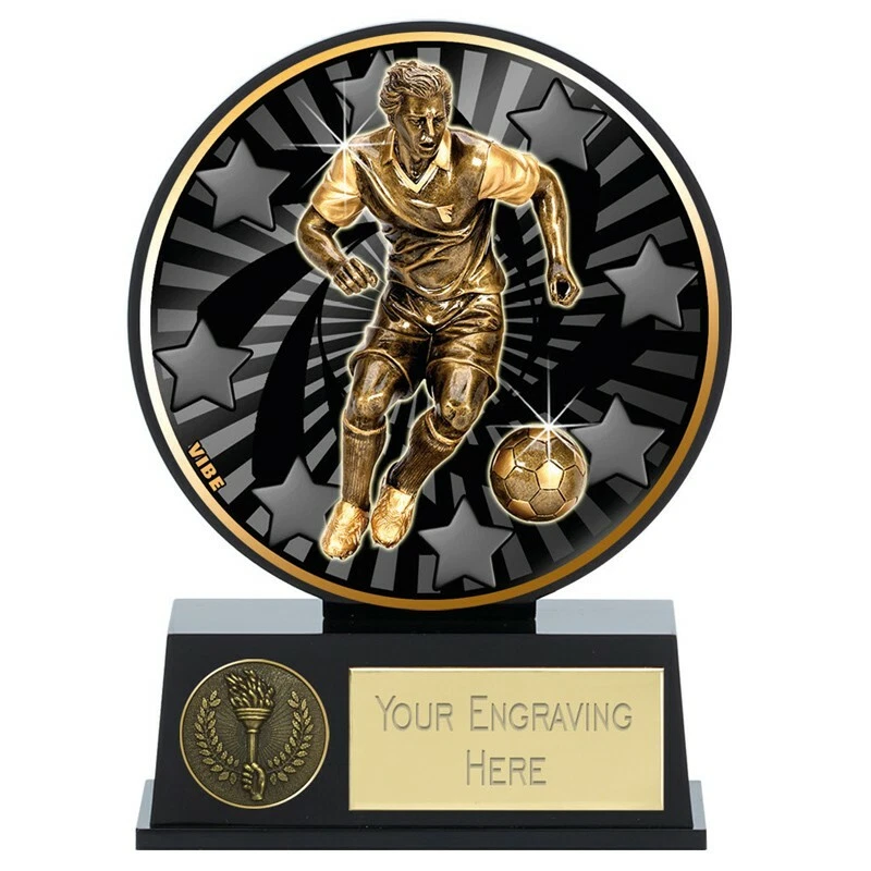 TROPHIES 4 EVERYTHING VIBE Fußball-Trophäe für Männer 12 cm/4,75 Zoll Mann des Spiels KOSTENLOSE GRAVUR
