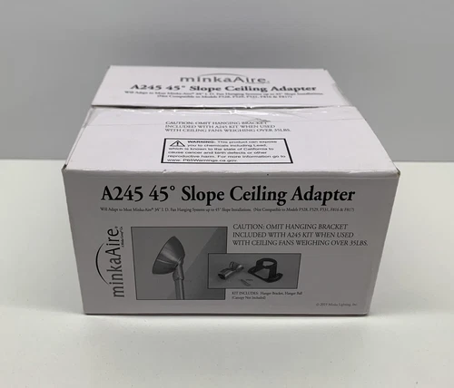 Minka-Aire 45 Degree Slope Ceiling Adapter Kit White A245-WH - Picture 1 of 3