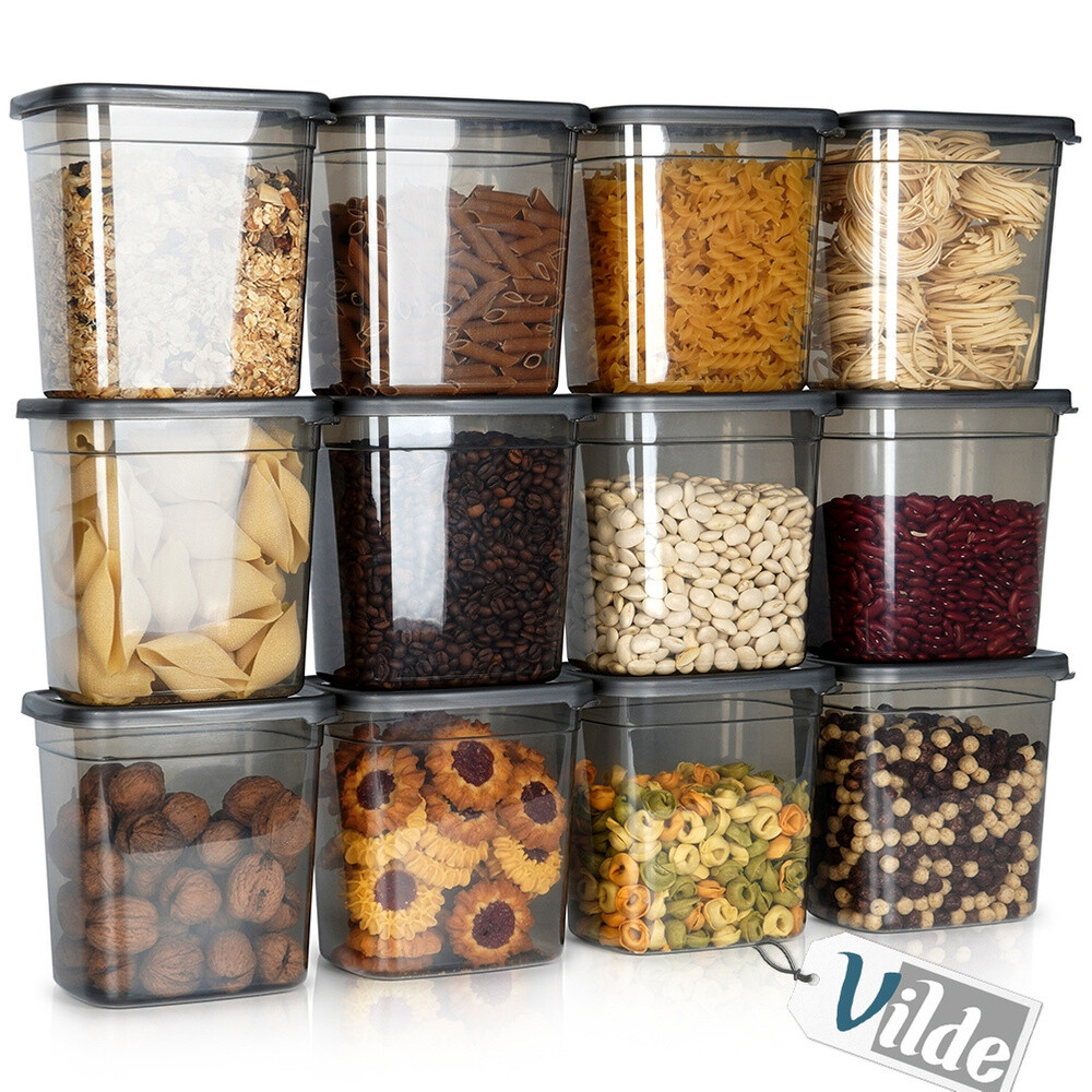 Aufbewahrungsbehälter für lose Lebensmittel mit Deckel Vorratsdose 1,85L 12 Stk.