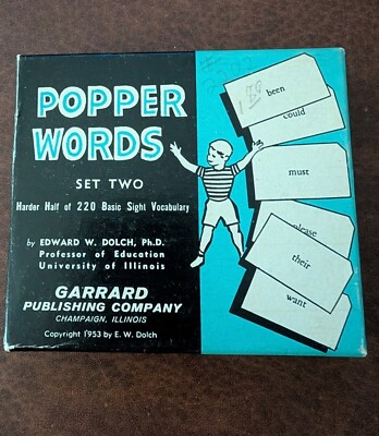 Dolch Sight Words Popper Words Flash Cards Set 2 SOR Phonics #3440
