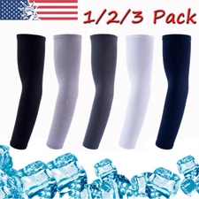 Summer Sports Cooling Arm Sleeves Sun Shield Elbow Brace Anti-UV Skin Protector