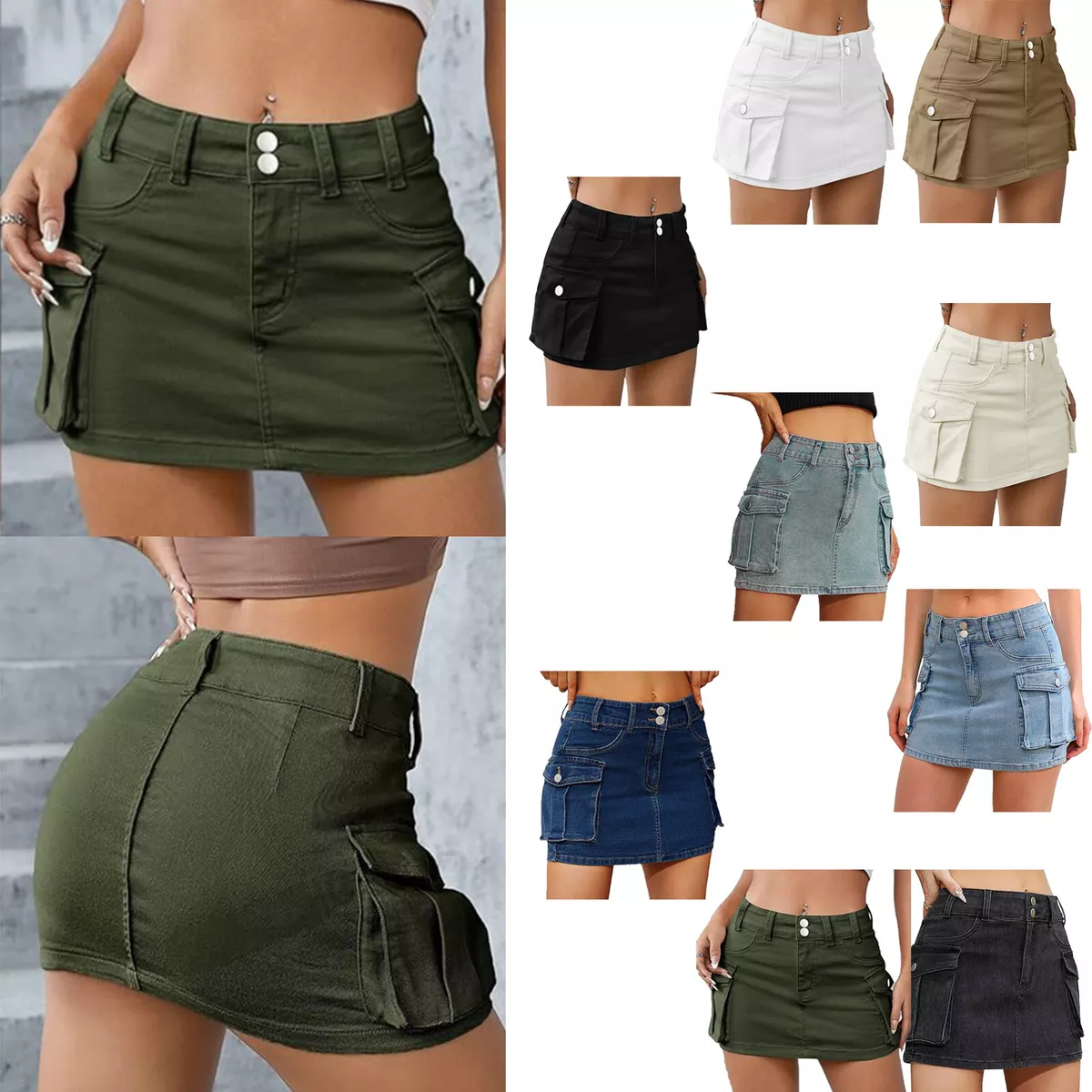 High waisted top jean skirt yoga