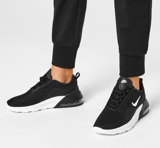nike air max motion 2 women's sneakers black and white