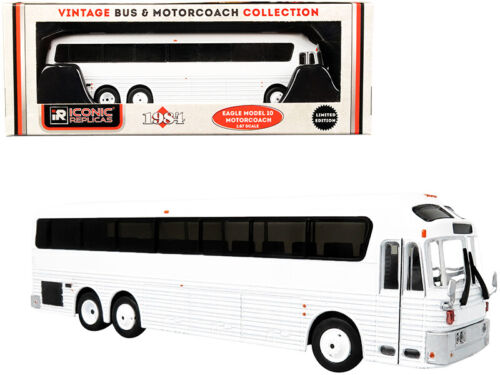 Autobús Eagle Modelo 10 1984 blanco y autocar vintage colección - Imagen 1 de 1