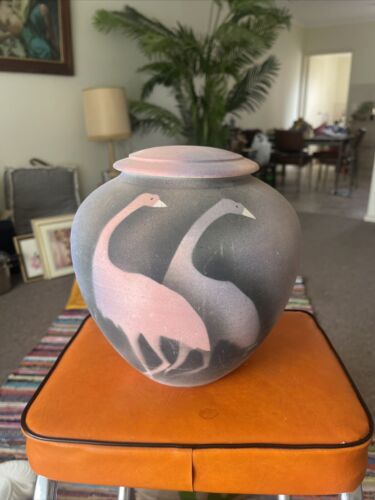 Vtg Navajo Vase Hand Painted Native American Pottery Artist Signed - Picture 1 of 11