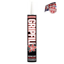 Evo-stik GripFill Xtra Instant Grab No Slip High Strength Adhesive White 350ML