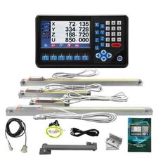 4 Axis DRO Digital Readout System 4pcs Linear Scale Lathe Milling Bridgeport DRO