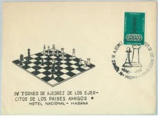 82750 - HAVANA- Postal History -   special COVER & Postmark  CHESS World   1966