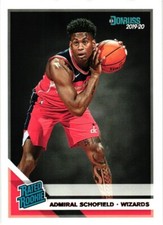 Admiral Schofiels 2019-2020 Donruss Rated Rookie - Wizards