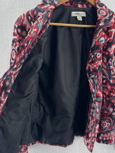Coldwater Creek 14P Jacket Blazer Black/Red (W6425-B8) - Picture 5 of 8