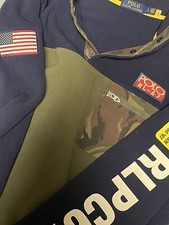 Ralph Lauren Polo RL-67 American Flag Fleece Pullover Sz L Retail 198 