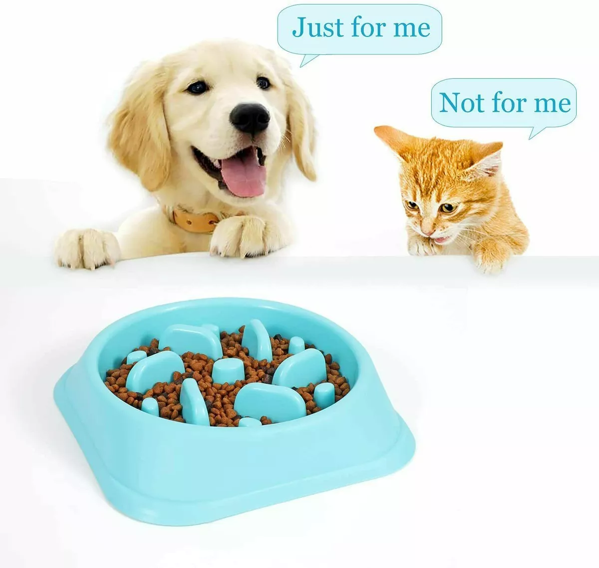 Pet Dog Slow Feeder Bowl Puppy Non Slip Puzzle Bowl Anti-Gulping Pet Slower  Food Feeding Dishes Dog Bowl for Medium Small Dogs