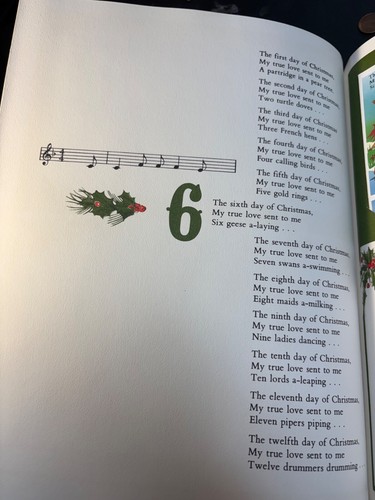 The Twelve Days of Christmas BOOK 1977 Stamps Christmas Island Limited - Picture 11 of 24