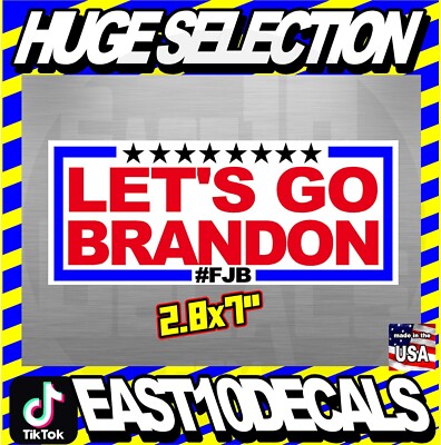 Let's go BRANDON 7'' FUNNY VINYL DECAL STICKER BUY 1 GET 1 FREE