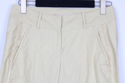 MARITHÉ FRANÇOIS GIRBAUD Cropped Pants S MARITHE FRANCOIS GIRBAUD Beige Stretch Cropped Straight Dress